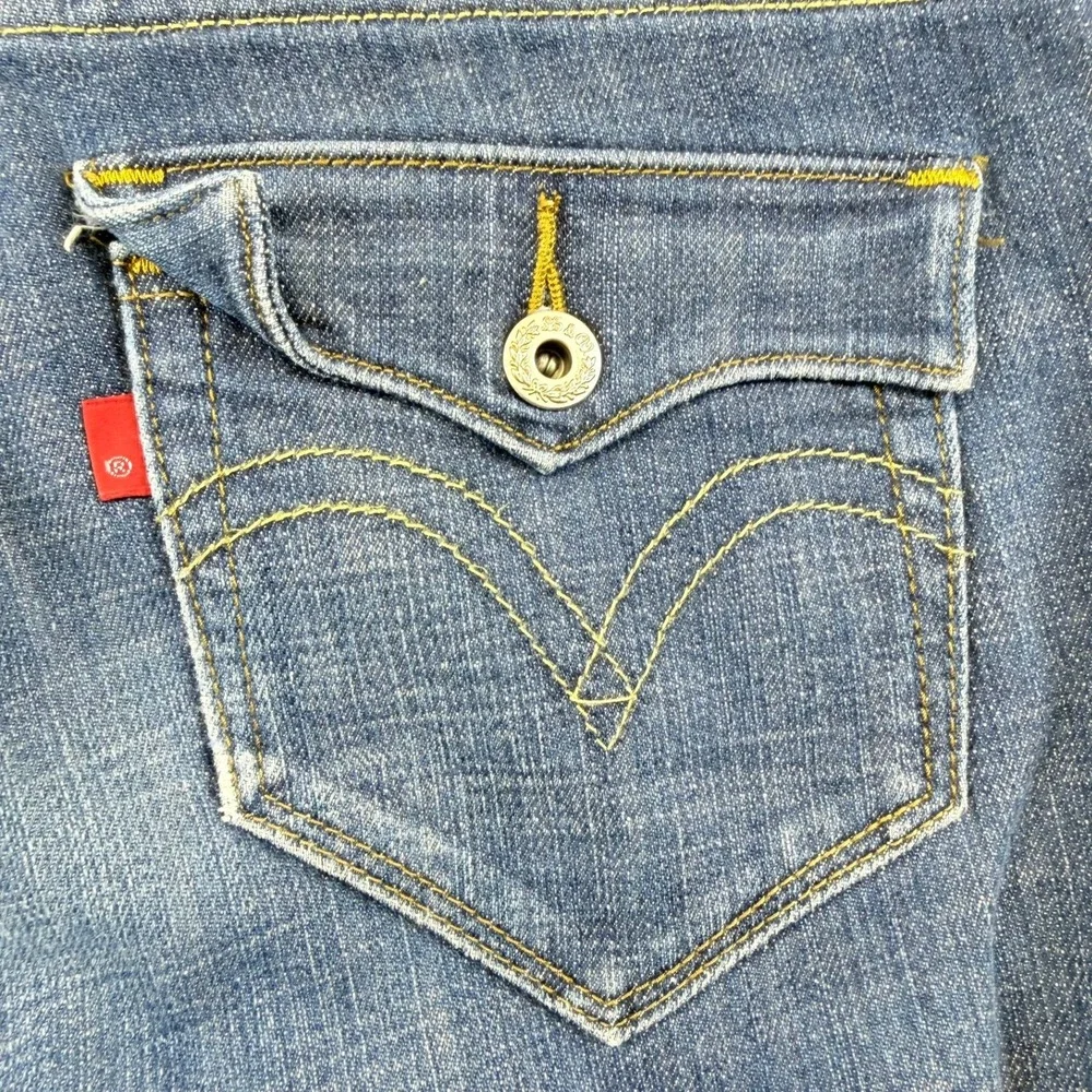 Levis 542 Tilted Flare Jeans Womens 10 Medium Blue Denim Mid‎ Rise